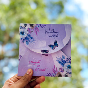 Floral Butterfly Wedding Invitation Card