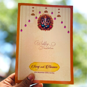 Traditional Wedding Invitation with Lord Ganesha Design
