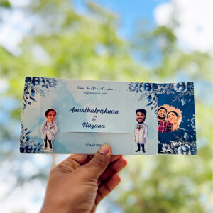 Couple Caricature Wedding Invite