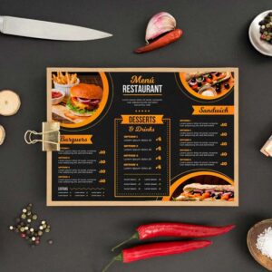 FOOD MENU CARD